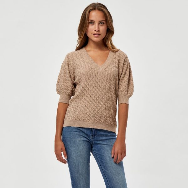 Rosalia Puff Sleeve Tee | Peppercorn