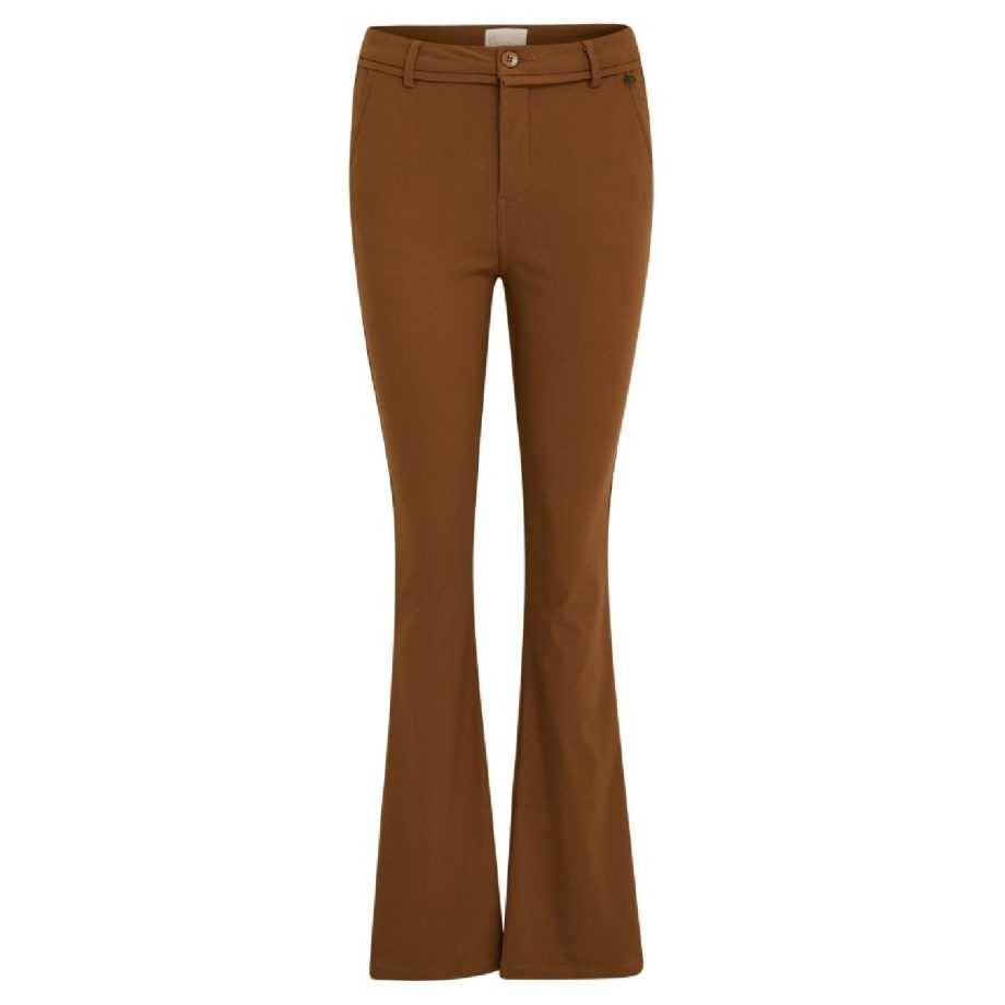 Flared Walnut Brown Carma Pants | Minus