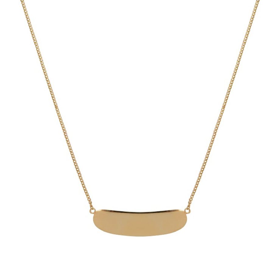 Shiny Bar Necklace Gold Plated | Betty Bogaers