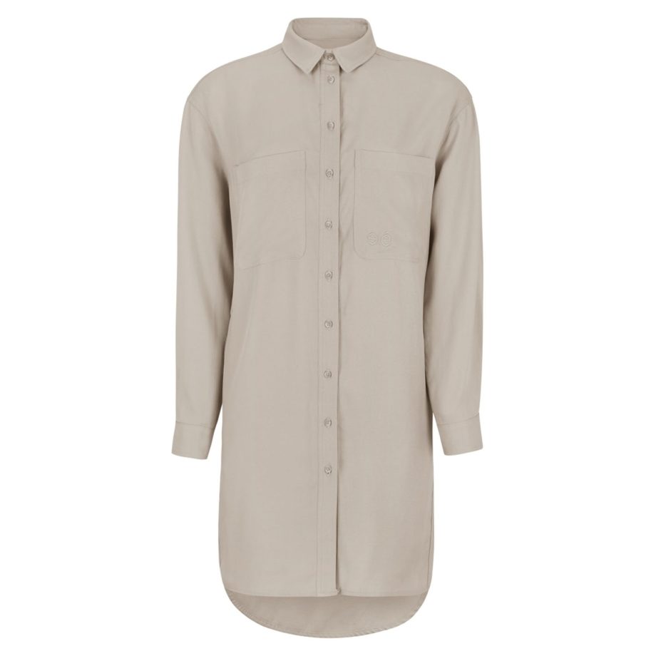 Celeste LS Shirt Dress Chateau Gray | Esme Studios