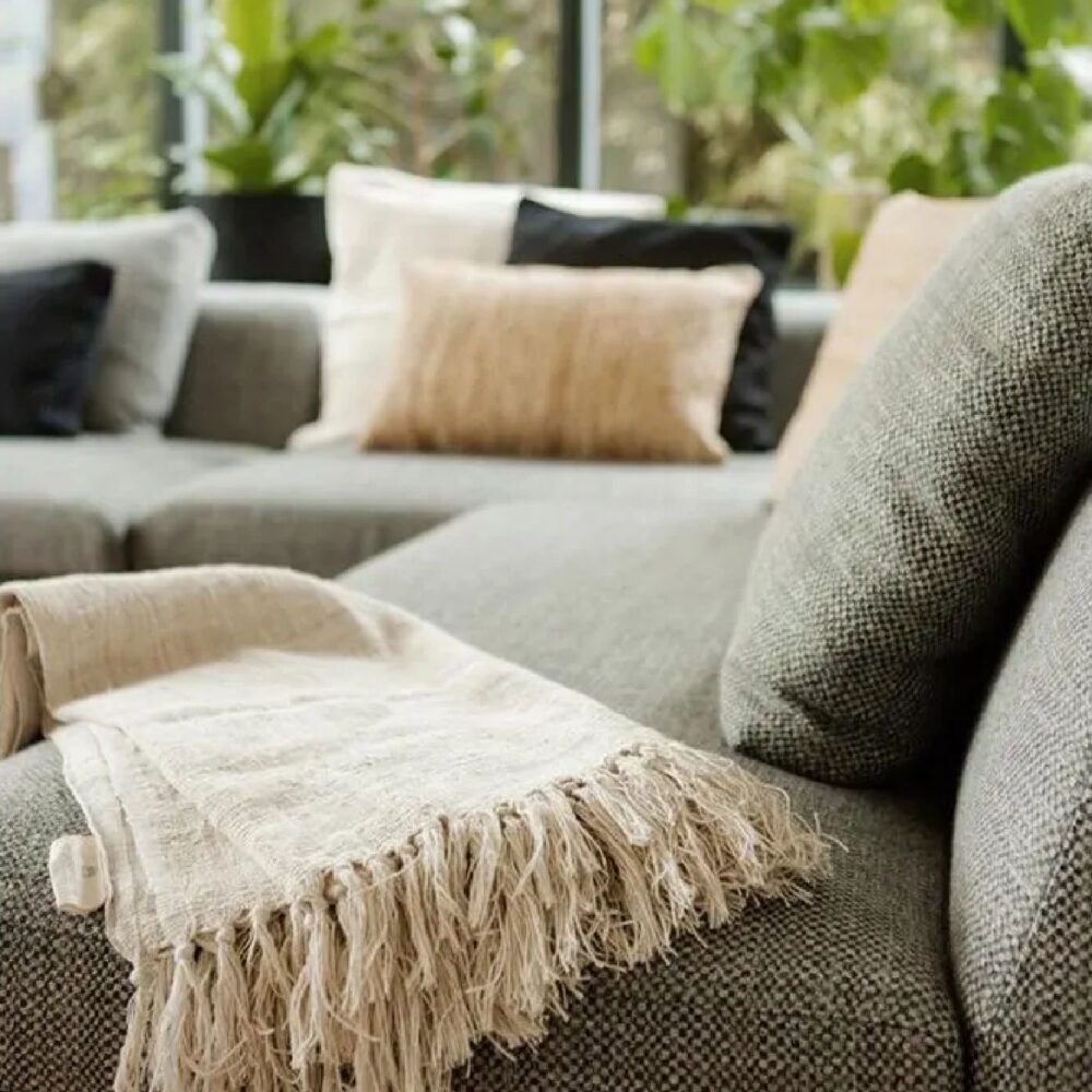 Throw Waste Cotton Off-White | Original Home