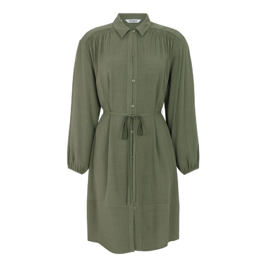 Myla Dress Deep Lichen Green | Soft Rebels