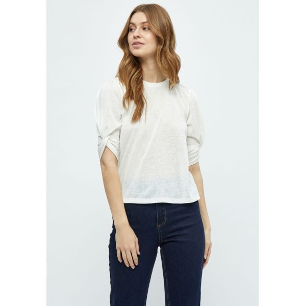Liv Round Neck Half Sleeve T-Shirt White | Peppercorn - Afbeelding 3