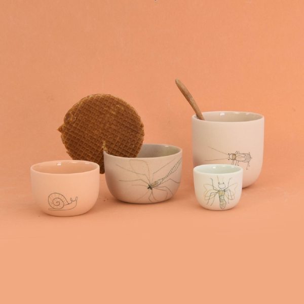 Cup XL Insect Grey | Studio Harm en Elke - Afbeelding 3