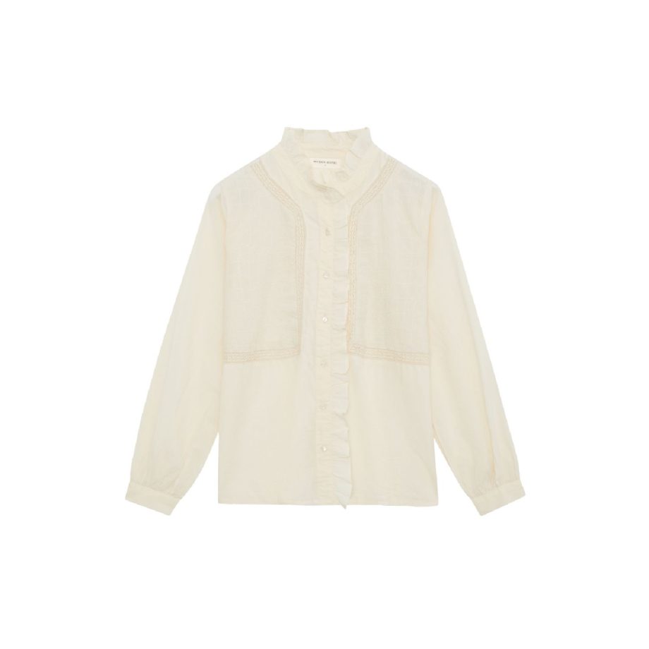 Victorian Blouse Ivory | Maison Hotel