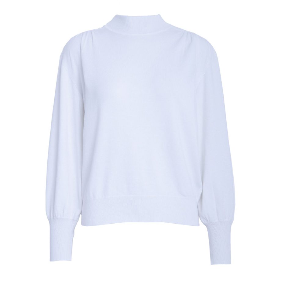Ilma Mock Neck Pullover Broken White | Minus
