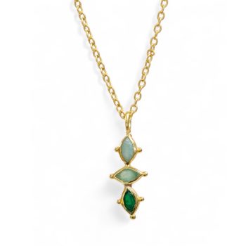 Collier Cross Amazonite Nefrite | Muja Juma