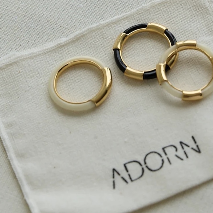 Gold-Vermeil Ivory Bar Ring | Adorn
