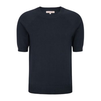 Marla Short Sleeve O-neck Knit Total Eclipse | Soft Rebels