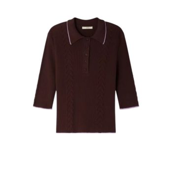 Jodi Knitted Polo Espresso | Sessùn