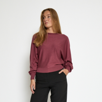 Dana Bat Sleeve Knit Pullover Roan Rouge | Minus