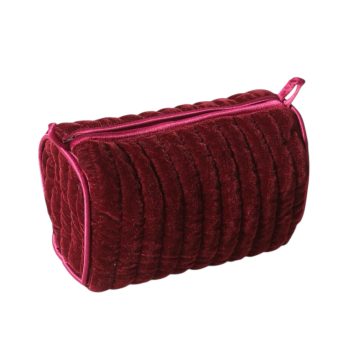 Jewelry pouch quilted deep burgundy velvet | Muja Juma