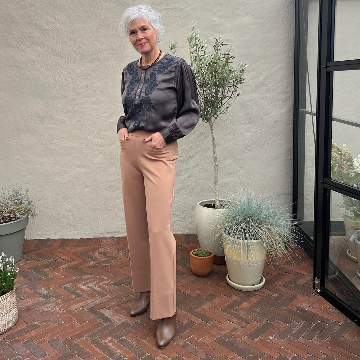 Satin Star Blouse Mystic Green | Maison Hotel