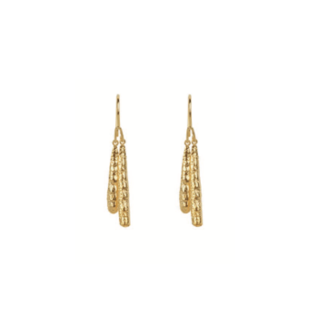Double Seed Hook Earring Gold | Betty Bogaers