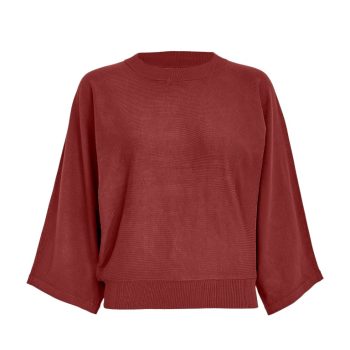 Tess Knit T-Shirt Roan Rouge | Minus