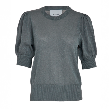 Liva Metallic Puff Sleeve Pullover North Atlantic | Minus