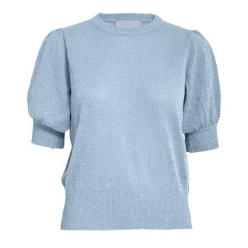 Liva Metallic Knit Tee Skyway | Minus