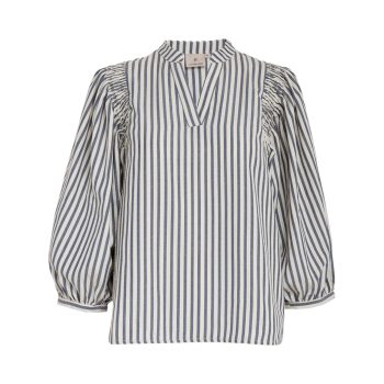 Ninka Blouse Whitecap Grey Stripe | Peppercorn